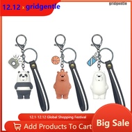 【wo】we bare bears keyrings ice bear key chain lanyard bag pendants ornaments