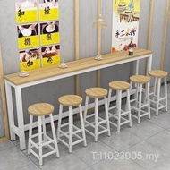 Long Strip Combination Milk Tea Shop Bar Breakfast Table Bar Table Table Chair Modern Simple Exquisi