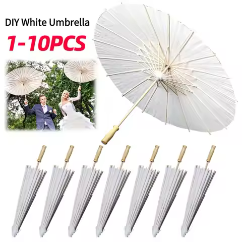 60CM Wedding Paper Umbrellas Wedding Party Photography Props DIY Adults Children's Calligraphy Paint
