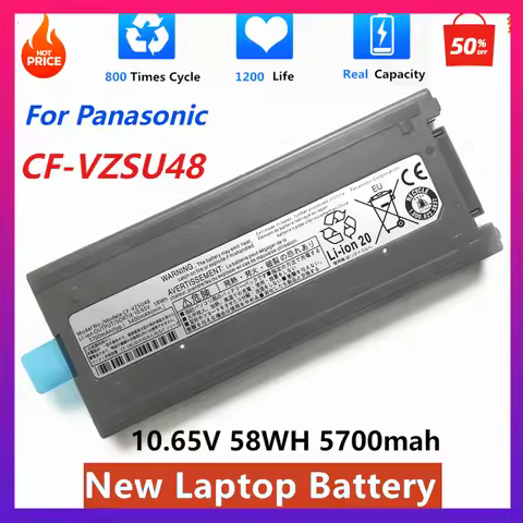 New CF-VZSU48 Laptop Battery for Panasonic Toughbook CF-19 CF19 CF-VZSU48R CF-VZSU28 CF-VZSU50 CF-VZ