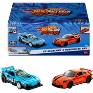 Hotwheels Pull-back Speeders GT-Scorcher/Porsche 911 GT3 Rare Twin pack! Highly collectible!