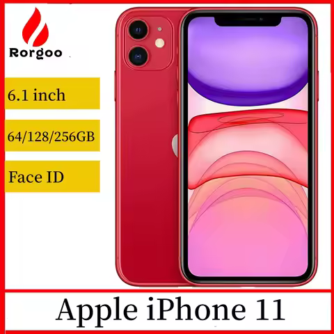 Original unlocked Apple iPhone 11 64GB/128GB/256GB 3110mAh dual 12MP camera A13 6.1 inch LCD IOS LTE
