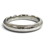 全新★TIFFANY&Co. Tiffany Together 滾珠邊戒指 PT950 銀戒指 日本尺寸 9 號（約） 重量 5.17 克 女士