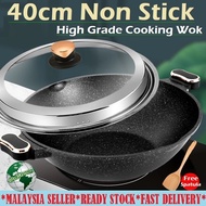 Orikawan KATA 36CM & 40CM Non Stick Wok Maifan Stone Granite Coating Wok