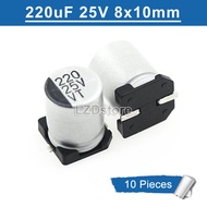 10pcs Electrolytic Capacitor 220UF 25V 35V 220uF25V 220uF35V SMD Aluminum Electrolytic Capacitor 25V