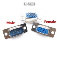 10pcs DB15 3Rows Parallel Port 15 Pin D Sub Female/Male 15 Way Wire Solder Connector DB15 Socket Plu