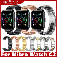 หรูหรา สาย For Mibro Watch C2 Smart Watch Band วัสดุ สแตนเลสสตีล Smart Watch Band For Mibro C2 smart