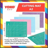 Termurah Cutting Mat Yoko Ukuran A2 60x45cm Double Side Dua Sisi