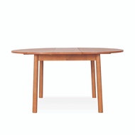 Kumi Solid Wood Round Extendable Dining Table (1.2M Dia)