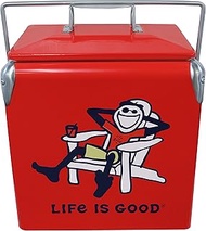 Leigh Country LG 97063 14 qt. Portable Life is Good-Ad Jake Cooler, Red