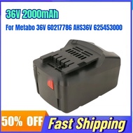 36V 2000mAh Rechargeable Battery for Metabo 36V 60217786 AHS36V 625453000 Electric Drill Impact Dril