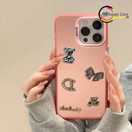 GC131 BEAR RIBBON MOTIF 3D CASING FOR IPHONE 7 7+ 8 8+ X XR XS 11 12 13 14 15 PROMAX HC10511