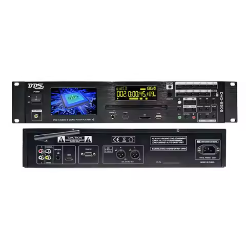 Professional 2U Rack DVD Player - Bluetooth 5.2, HDMI Output, Karaoke Pitch Control, H.264 Support, 
