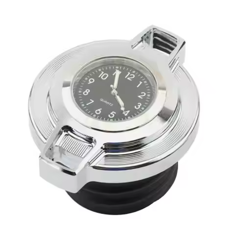 A82U-Motorcycle Fuel Tank Cap With Clock For Sporster XL 883 1200 Road King 1996-2023 Oil Gas Caps
