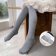 女童棉麻花打底褲 小腳丫燙花設計 春季必備外穿褲襪- 白色 M(95-110cm)