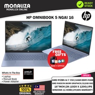 HP OMNIBOOK 5 NGAI Laptop (16-AG1022AU) AMD RYZEN AI 7 350 | AMD RADEON 860M