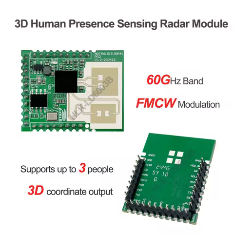 Multi-Target Human Presence Detection Radar Module 60GHz High Precision UART LD6003B LD6003D for Sma
