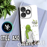 HP Rubber case for ITEL A50/CC32/ Hijab Motif/softcase ITEL A50/Casing/silicon/case ITEL A50hp