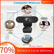 [Ready Stock]  4K HD USB Computer Webcam with Built-in Microphone, Webcam