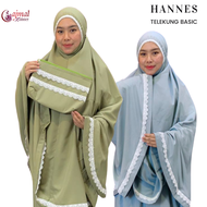 Telekung Hadiah Gift Hannes|Cotton Mikro Premium Freesize|Travel Kain Sembahyang Plain Putih Dan War