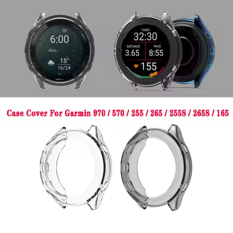 Cover TPU Transparent Soft Case For Garmin Forerunner 970 / 570 / 255 / 265 / 965 / 255S / 265S / 16