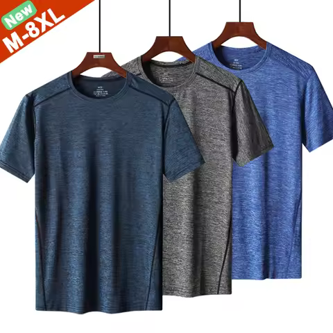 Big Size 6XL 7XL 8XL T-Shirts Men Summer Male Tshirt Casual Basic Tee Shirts Sporty Tops Tees Man Cl