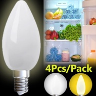 หลอดไฟสำหรับตู้เย็น E12/E14หลอดไฟ LED ขนาดเล็กสำหรับตู้สำหรับห้องนอนเครื่องเย็บผ้าโคมไฟกลางคืนแสงสีขาว/อบอุ่น