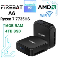Firebat A6 AMD Ryzen 7 7735HS Windows Mini PC 16GB DDR5 RAM 4TB SSD Computer Desktop PC Gaming PC