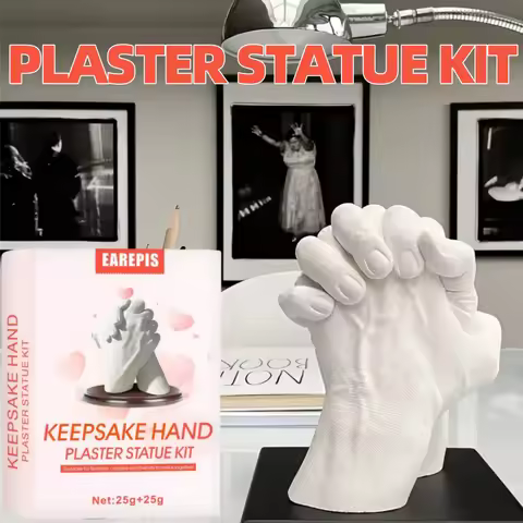 Complete Couple's DIY Candle & Plaster Molds Kit - Craft Gift Set,Clone Powder Model Powder Set for 