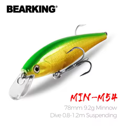 Retail fishing tackle new model,Bearking perfect action minnow,78mm/9.2g, dive 0.8-1.2m suspending b