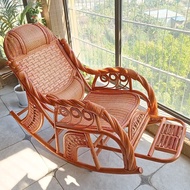 HY/JD Flower-Picking Rattan Chair Rocking Chair Rattan Chair for the Elderly Leisure Chair Rattan Chair Natural Real Rat