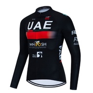 UAE Bike Team Cycling Jersey Summer Long Sleeve Quick-dry Cycling Clothing MTB Bike Tops Breathable Men Bicycle Shirts