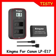 KingMa Canon LP-E17 battery (1040mAh)  and LCD Dual Charger for Canon EOS M3 M6 camera