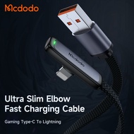 【1Yr Warranty】 MCDODO Zebra Series Type-C 90 Degree Data Cable 1.2m 1.8m Compatible for 36W Type-C C