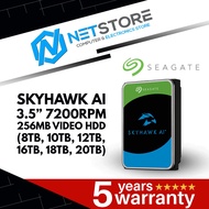 SEAGATE SKYHAWK AI 3.5” 7200RPM 256MB VIDEO HDD (8TB, 10TB, 12TB, 16TB, 18TB, 20TB)