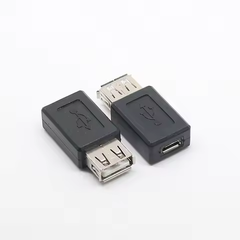 New Black USB 2.0 Type A Female to Micro USB B Female Adapter Plug Converter usb 2.0 to Micro usb co