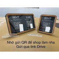 Desktop Wooden QR Code Board – Luxurious Laser Engraved