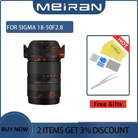 Camera Lens Skin Wrap Film Camera Lens Skin Sticker Protective Film Cover For Sigma 18-50mm F2.8 DC 