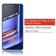 GT Neo3 LCD cho Realme GT Neo 3 hiển thị cảm ứng Sceen với khung 6.7 "Neo 3 GT rmx3561 rmx3563 Bộ li