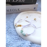 Handmade bracelet Ethnic rope bracelet / Genuine Pebble Stone Bracelet / chip stone bracelet / vinta