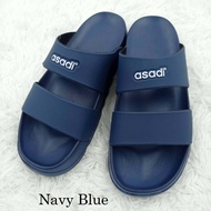 MBS ASADI Men Sandals Shoes Black & Navy Blue MJA-15213157 (Size 6 - 10) Kasut Getah Sandal Lelaki