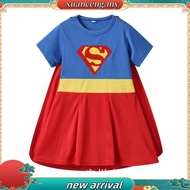 Kids Girl superhero Costume Wonderwomen,Batgirl,Supergirl,Captain America,SpiderGirl