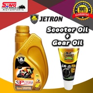 JETRON SCOOTER OIL 10W40 MB SEMI SYNTHETIC - 0.9L & JETRON GEAR OIL - 150ML