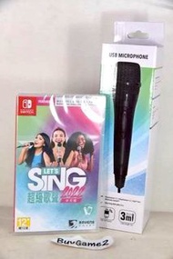 (全新送咪套) OLED Switch Let's Sing 超級歌聲 2022 (行版麥克風套裝, 中文/英文) - 在家唱K 卡拉OK 收錄 劉德華 & 古天樂 & 鄭秀文 & 陳奕迅 & Sup