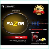 Felet Fleet Razor Racket Badminton Racket Raket Badminton Racquet Badminton 4u 83gram