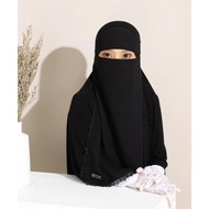 Bandana Lace Veil/ Viral Lace Niqab/ Chiffon Veil
