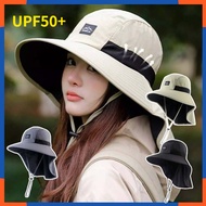 Sun Hats with Neck Flap Large Brim Farmers Cap Sun Fisherman Bucket Hat Sun Protection Topi Nelayan