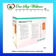 OMNICAN ® N100 INSULIN SYRINGE 1ML/100 I.U. (0.3MM X 8MM) 100'S (EXP:04/2031)