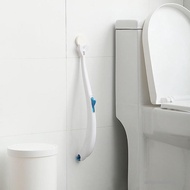 ALLGOODS Toilet Brush Set, Disposable Heads Water Soluble Toilet Cleaning Brush, Portable Plastic 12