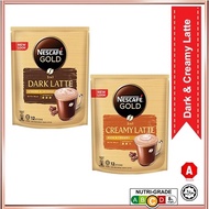 NESCAFE GOLD DARK/CREAMY LATTE COFFEE 12 X 34G